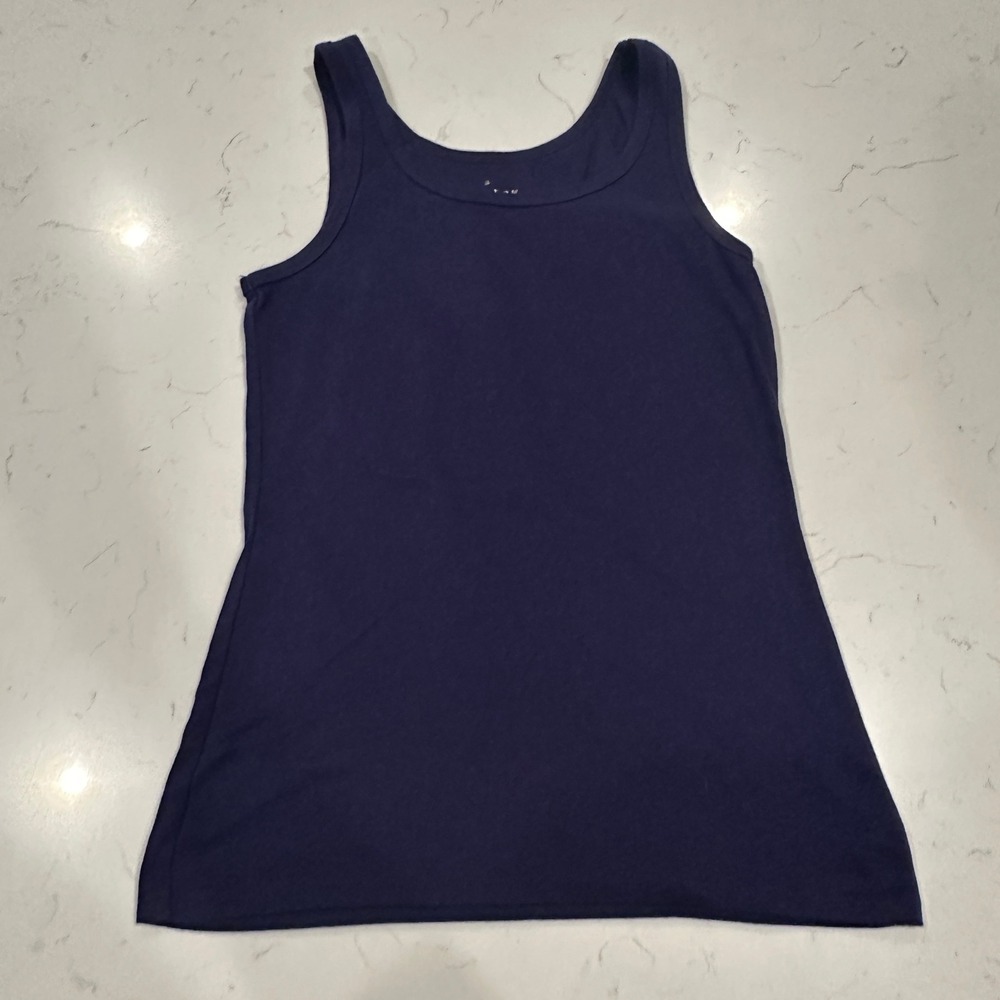 A New Day Womens Navy Blue Scoop Neck Tank Top Small RN17730 VN1042782